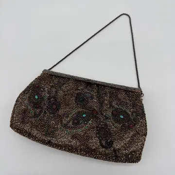 하나뿐인 빈티지 비즈 자수 클러치백 총 비즈 장식