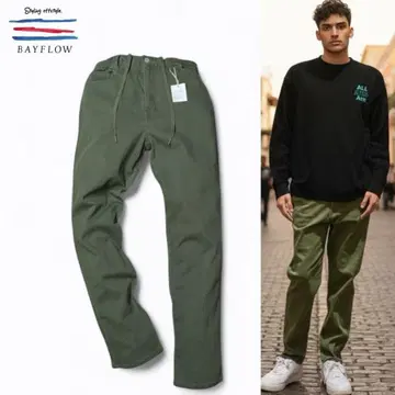 BAYFLOW 슬림 스트레치 이지 팬츠 L 베이플로우