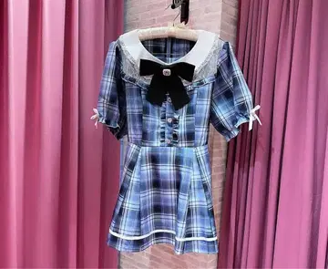 스트라이프 지뢰 소녀 반팔 셋업 타베루노스키 Taberunosky