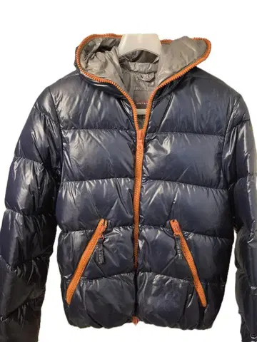 DUVETICA 후드 부착 다운 자켓 46 네이비