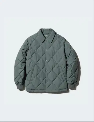 퍼프 테크 퀼팅 자켓 M 그린 유니클로