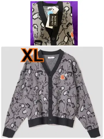 그라니프 체인소 맨 포치타 패턴 자카드 가디건 가디건