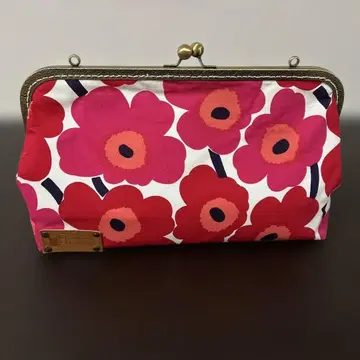 마리메꼬 패턴 가마구치 파우치 중형