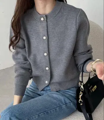 앤도미 펄 버튼 가디건