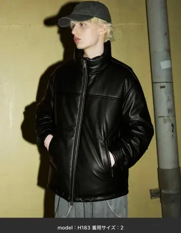 25AW MAISON SPECIAL 시어링 가죽 다운 자켓