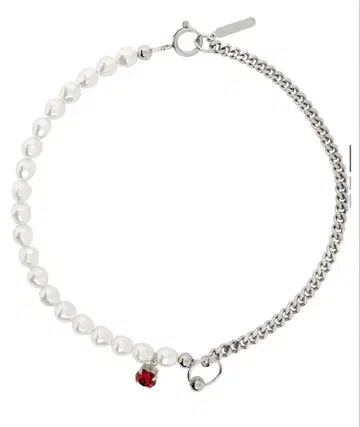 Justine Clenquet 실버 레드 Deva 초커 목걸이