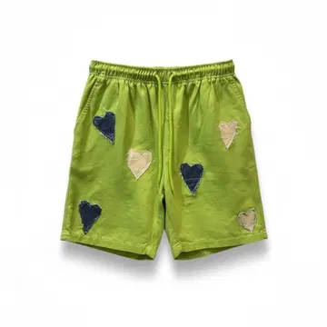 good remake heart patch 하프 팬츠