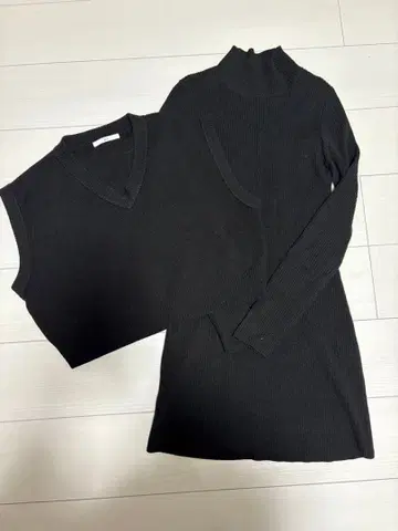 SLY 니트 원피스 베스트 포함