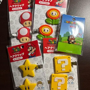 슈퍼 마리오 헤어 클립 핀즈