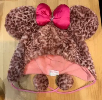 도쿄 디즈니 리조트 미니 마우스 레오파드 무늬 팬캡