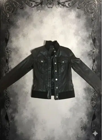 leather jacket 코팅 데님 자켓