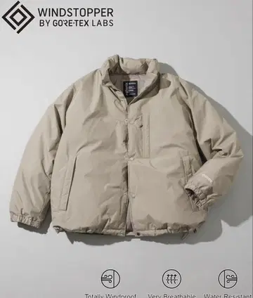 GORE-TEX WINDSTOPPER 베이지 다운 자켓