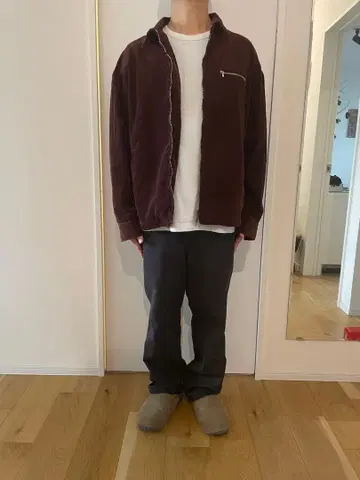 코듀로이 점퍼 버건디