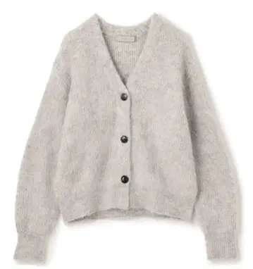 UNFILO 알파카 샤기 V넥 가디건 라이트 그레이 XL