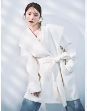 새상품 폴로 숄카라 울 미들 코트