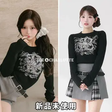 다리치 darich DR 비쥬 플라워 리브 니트탑 BLK