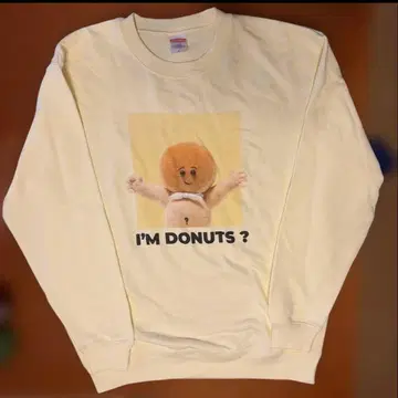 도넛 캐릭터 아이무군 프린트 맨투맨 L 사이즈