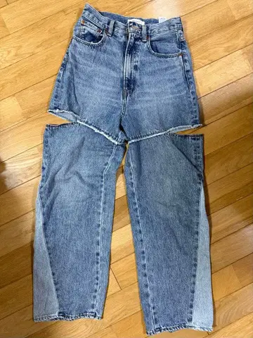 MOUSSY 컷 아웃 데님 팬츠