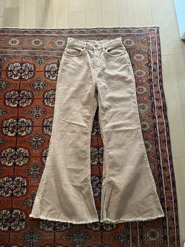 론 헤르만 빈티지 코듀로이 플레어 팬츠 베이지 하이웨스트