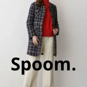 스프룸. 스프룸 트위드 다운 코트 노카라
