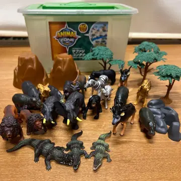 피규어 동물 중고품 애니멀 존 사파리 컨테이너