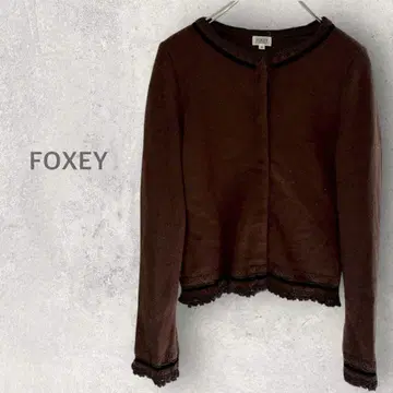 [ 폭시 ] 니트 가디건 L 쿨넥 심플 캐주얼 레이스