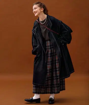 [ forksy. ] 2WAY 데님 모즈 코트/베스트