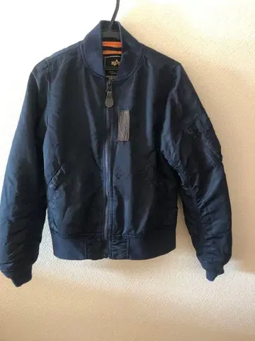 네이비 MA-1 자켓 오렌지 안감