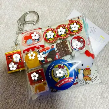 가챠 파우치 헬로키티 미니어처 아이템 세트 키링