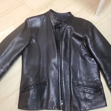 블랙 가죽 자켓 싱글 라이더