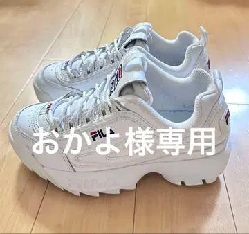 새상품급 FILA 화이트 스니커즈 통굽