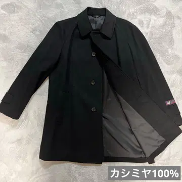 캐시미어 100% 블랙 체스터 코트