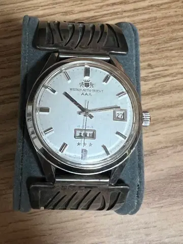 호피족 빈티지 실버 커프 x ORIENT 자동 손목시계 베어 파우