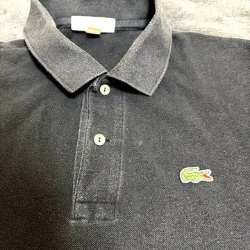 LACOSTE 블랙 피케 셔츠 US S