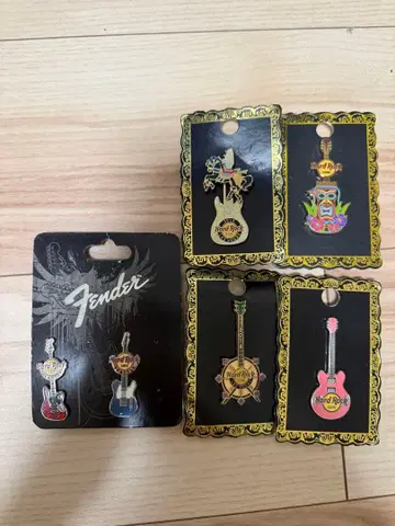 하드 록 카페 핀 배지 미국 5점 묶음 판매