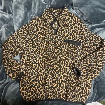 WEGO 레오파드 무늬 플리스 맨투맨 M 사이즈