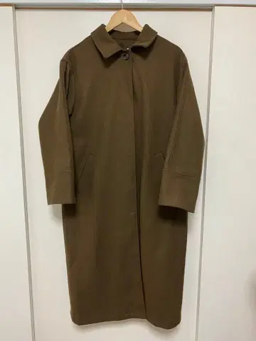 callautia 롱 코트 코트 브라운 여성용 심플 가을 겨울