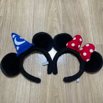 디즈니 미키 미니 머리띠 세트 페어 성인 프리 사이즈