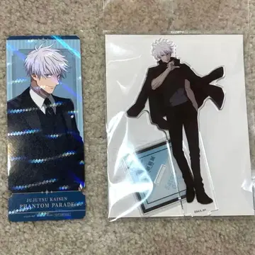 고죠 사토루 아크릴 스탠드 애니메이션 주술회전전 + 티켓풍 카드