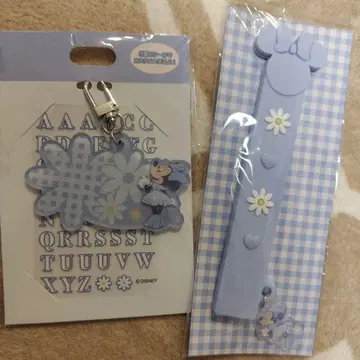 Disney 미니 마우스 키링 스티커 세트 부채 그립