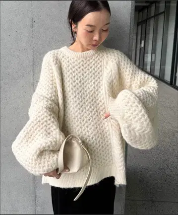 [ selectMOCA byson ] 오버 사이즈 허니콤 니트