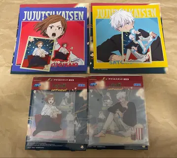 주술회전 세가 럭키 쿠지 아크릴 스탠드 스티커 세트 고죠 쿠기사키 노바라