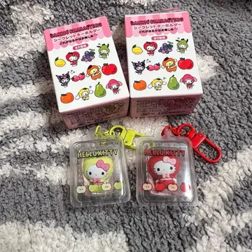 Sanrio*키티 2개 세트 시크릿 키링 (후르츠 디자인)
