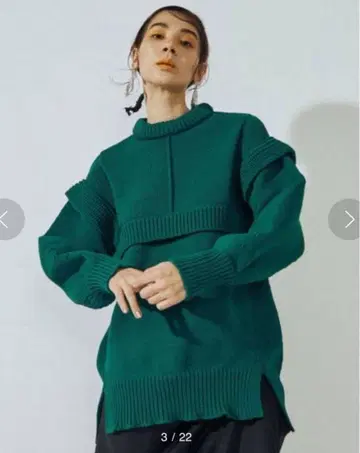 UN3D. 레이어드라이크 니트