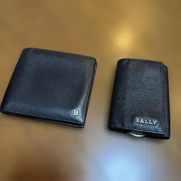 BALLY 블랙 가죽 접이식 지갑 & 키케이스