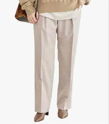 IENA 팬츠 베이지 플리츠 포함