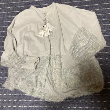 택 포함 새상품! 니코앤드 모드노옴 밴드카라 모케 벌룬 블라우스