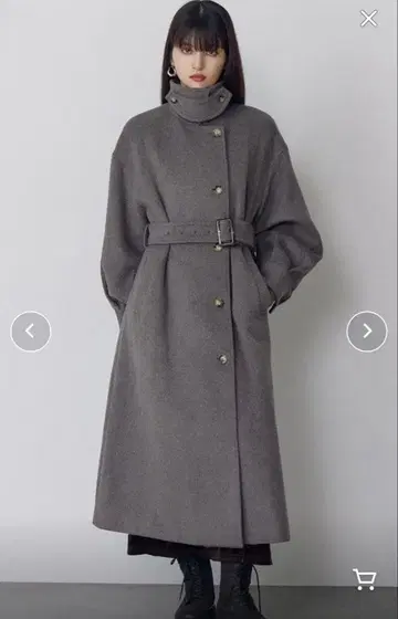 RUMUA 스탠드 넥 더블 코트