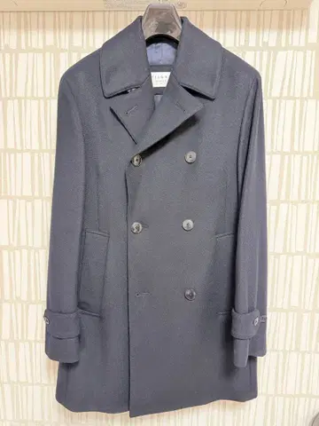 [ 거의 미사용품 ] 투모로우랜드 PILGRIM 다크 블루 피 코트