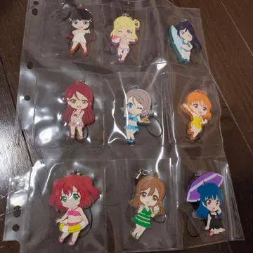 러브 라이브 선샤인 러버 스트랩 9개 세트